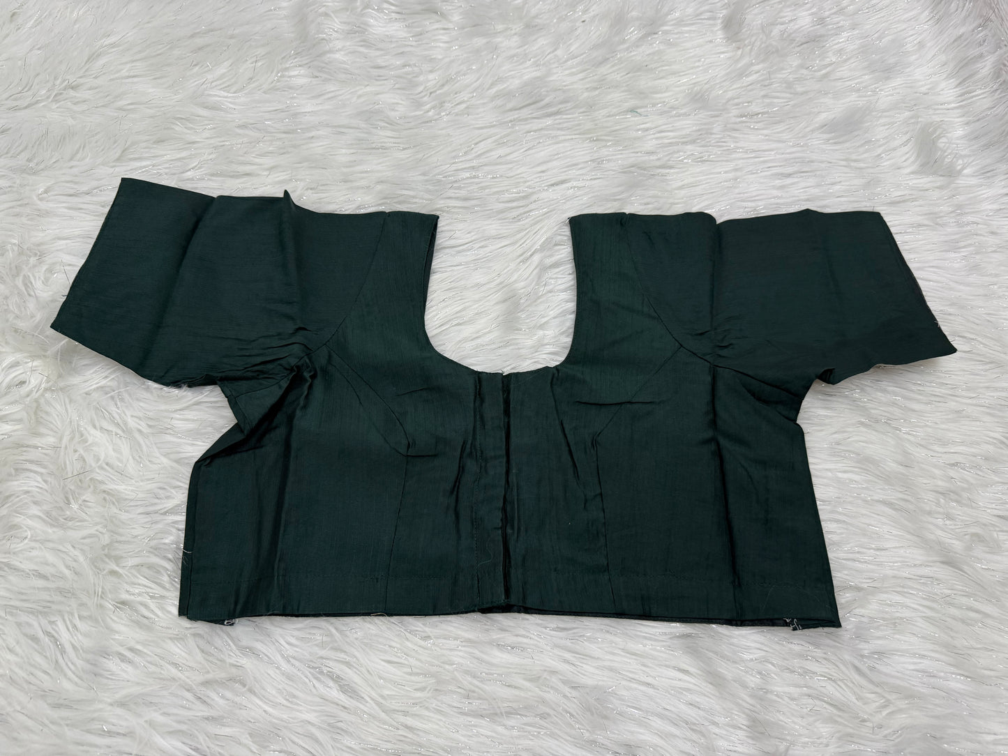 Dark Green Ready to wear princess cut saree blouse