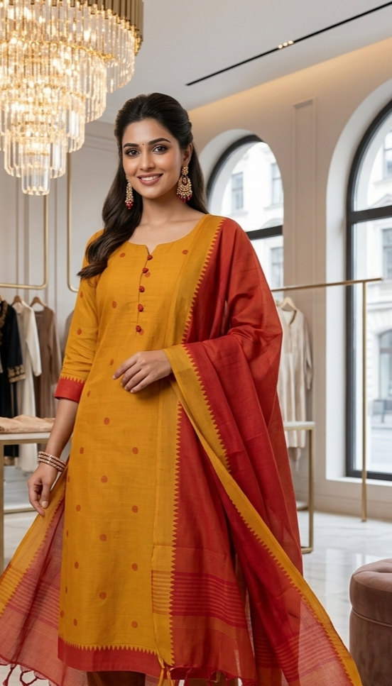 Pure cotton  ready to wear  three piece suit