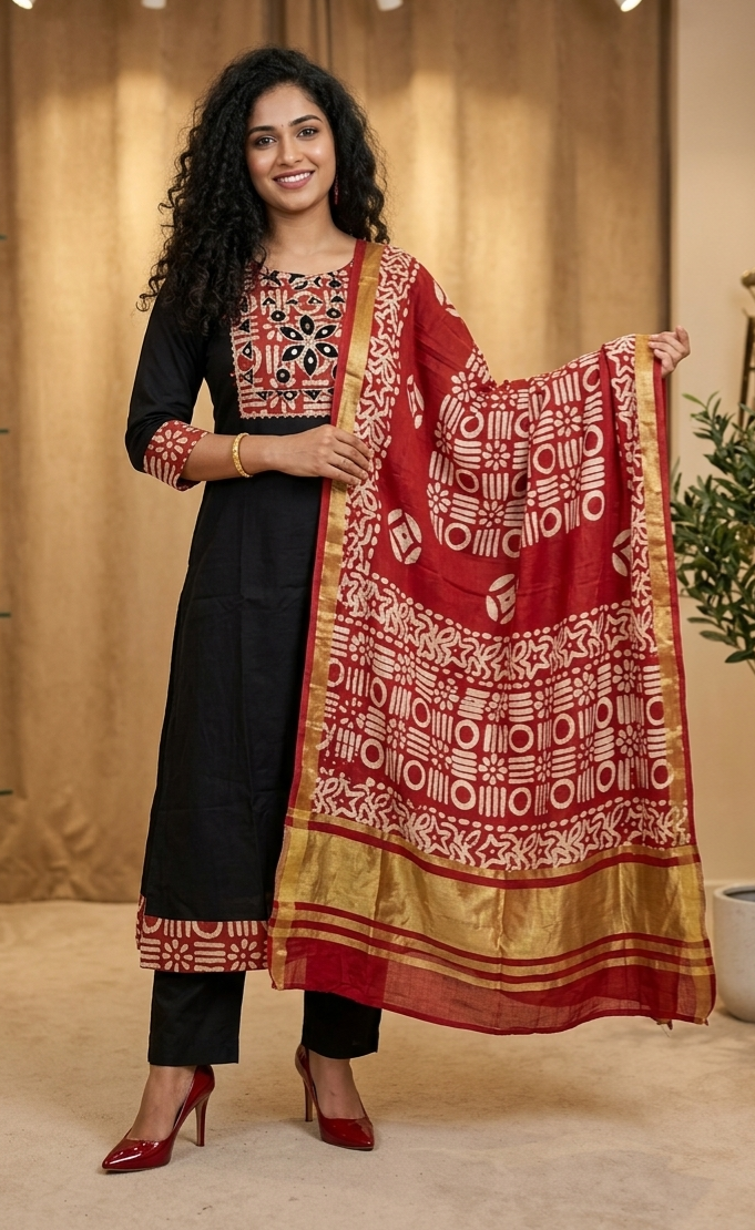 Beautiful silk aline three piece suit