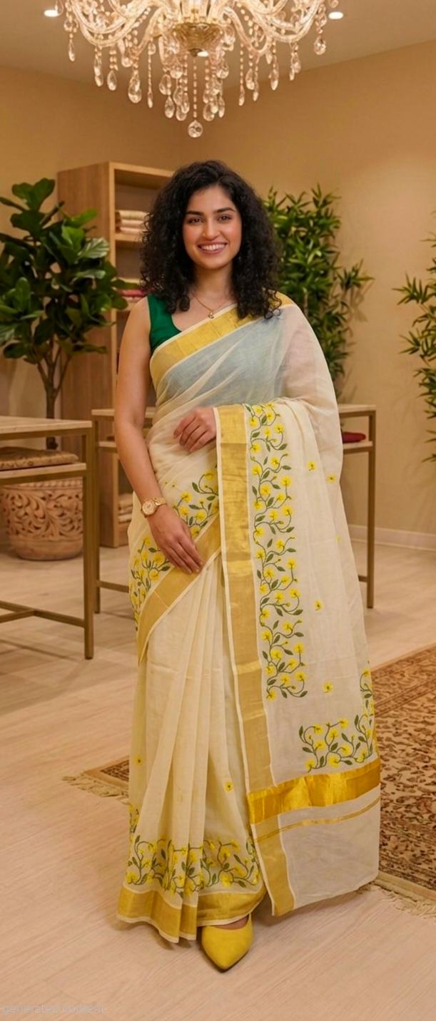 Onam Kanikkonna  ready to wear set saree