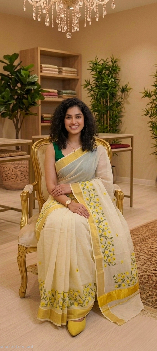 Onam Kanikkonna  ready to wear set saree