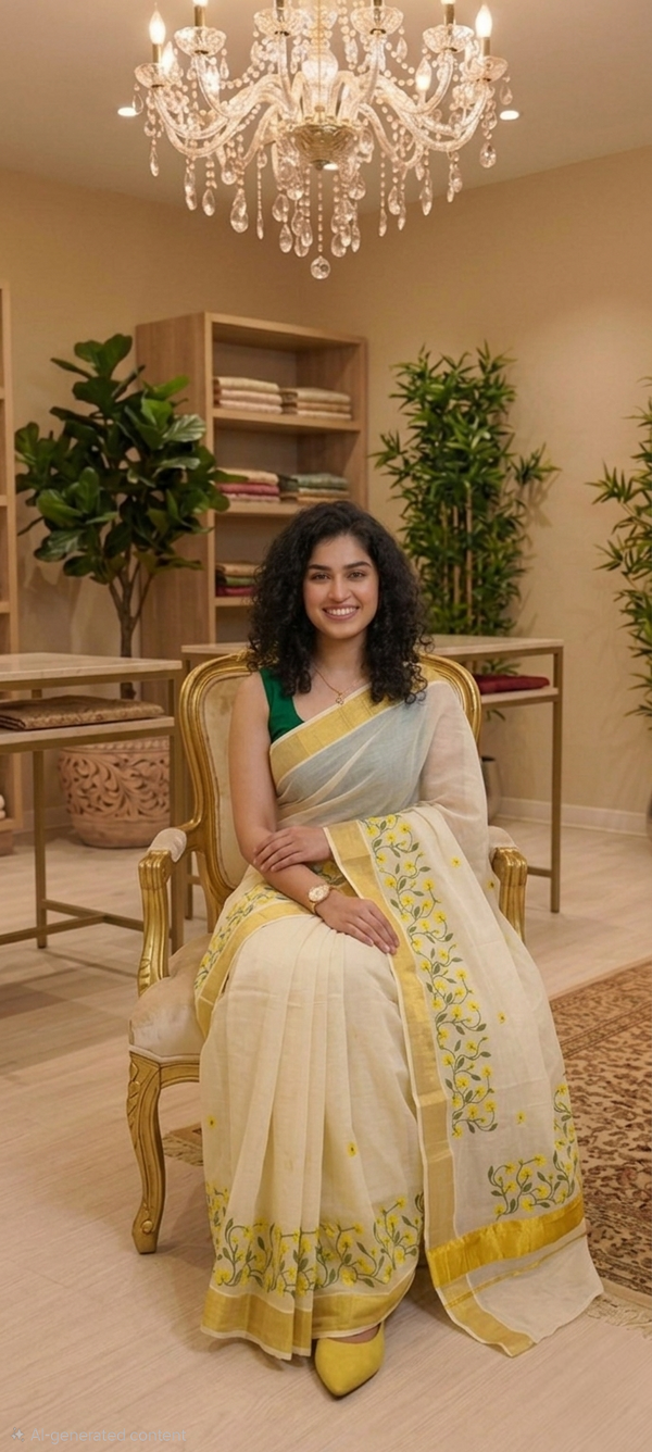 Kanikkonna  ready to wear set saree