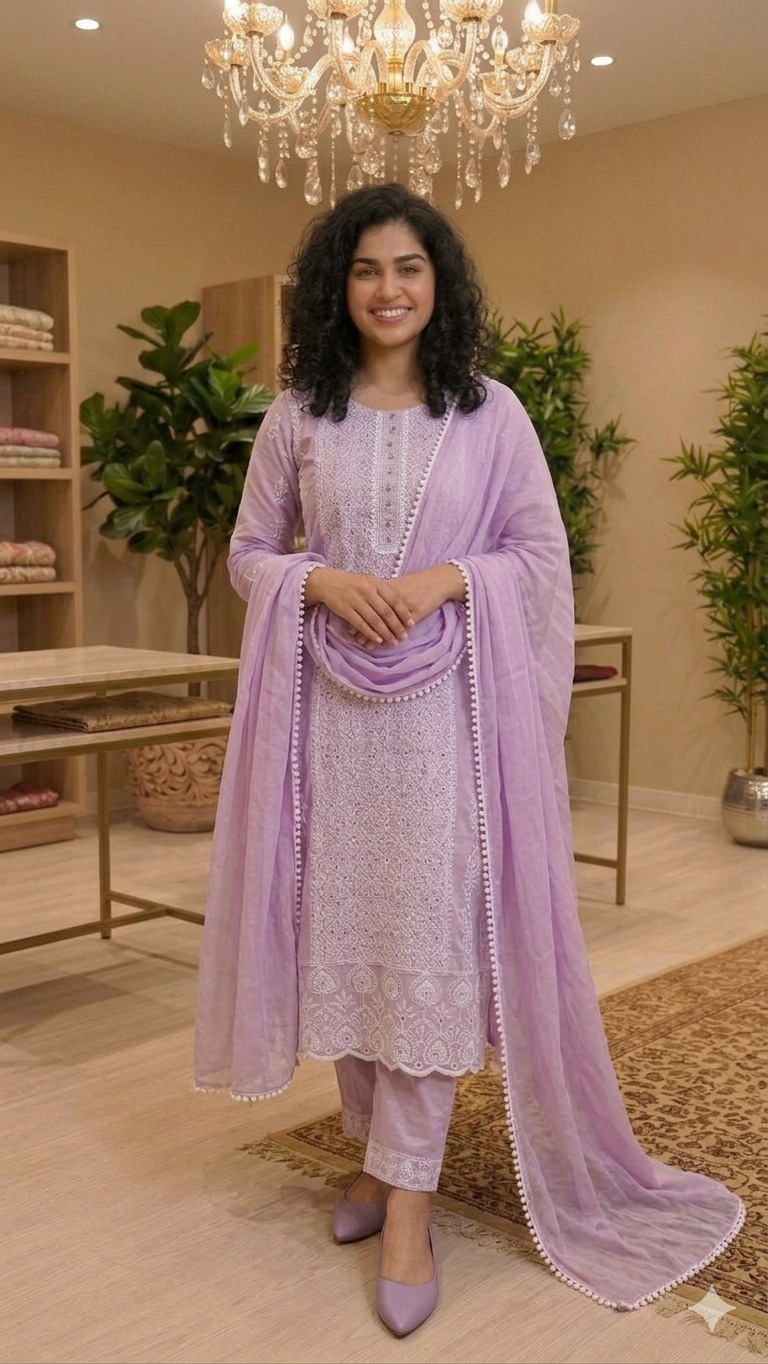 Silk, chickenKari three piece suit
