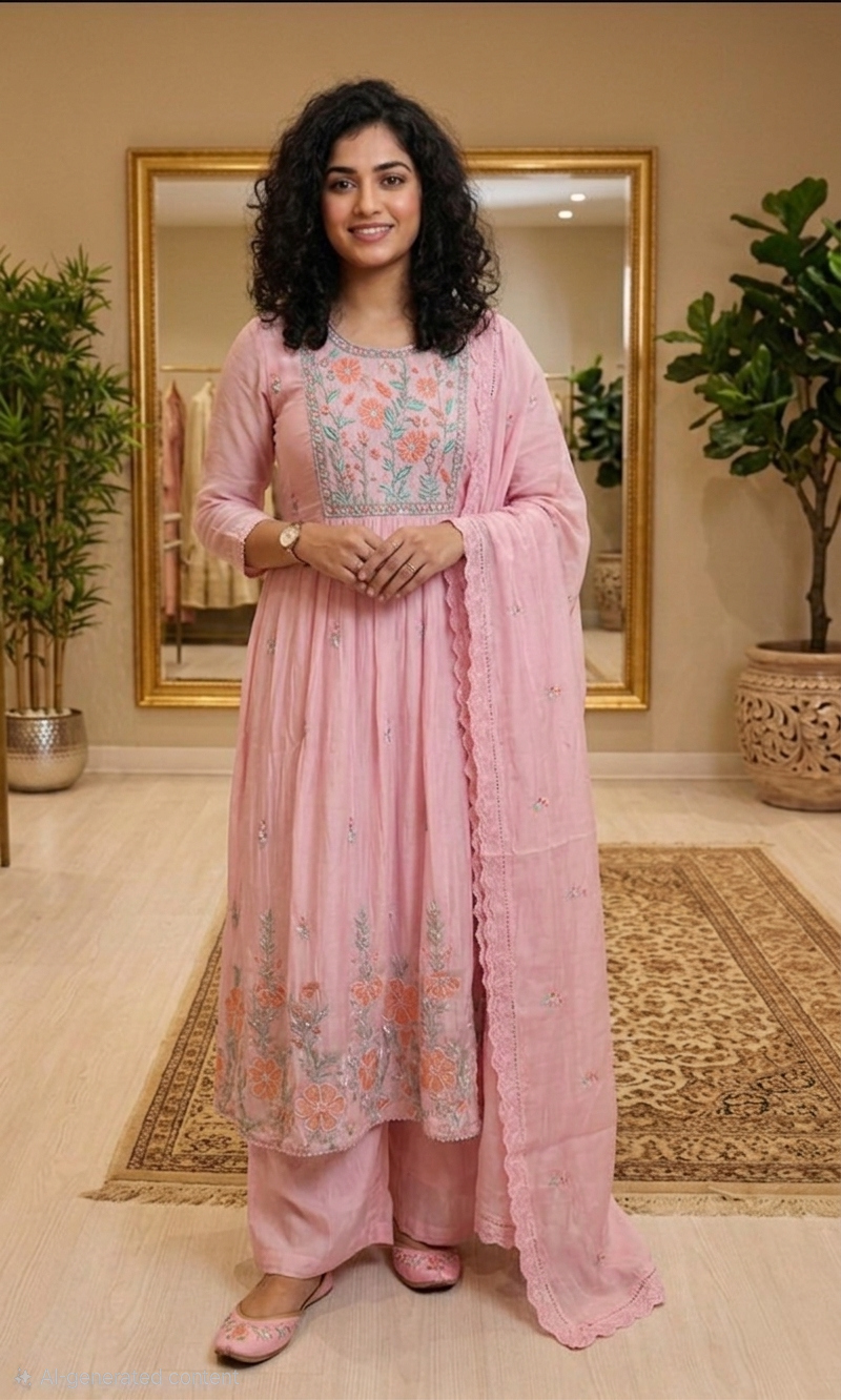 Premium Mulchantheri Aline three piece suit 💕