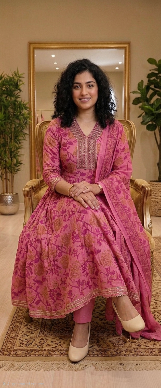 Cotton panelcut  anarkali three piece suit 💕