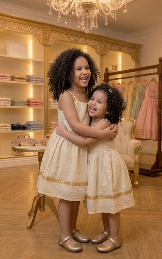 Kids beautiful soft cotton Onam dress