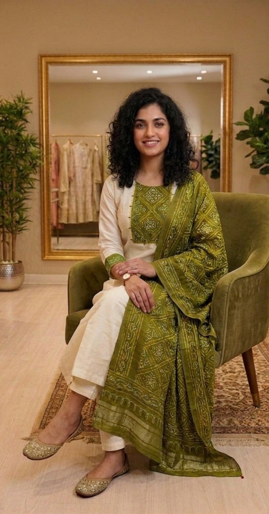 Beautiful silk satin three piece suit with Palazzo bottom