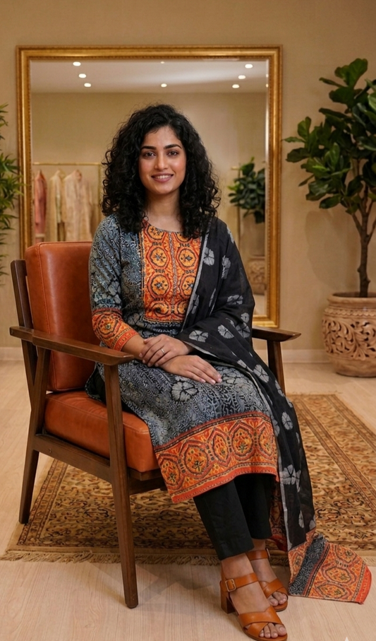 Muslin silk three piece suit💕