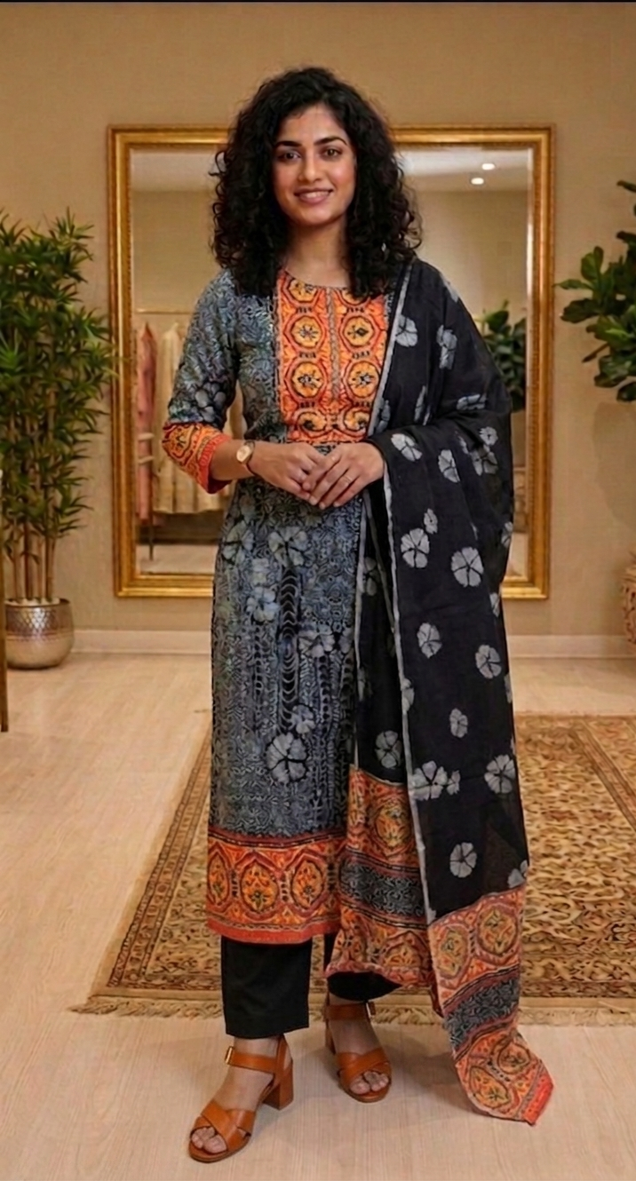 Muslin silk three piece suit💕