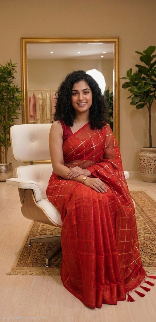 Soft tissue silk , sequenced double shaded saree 💕