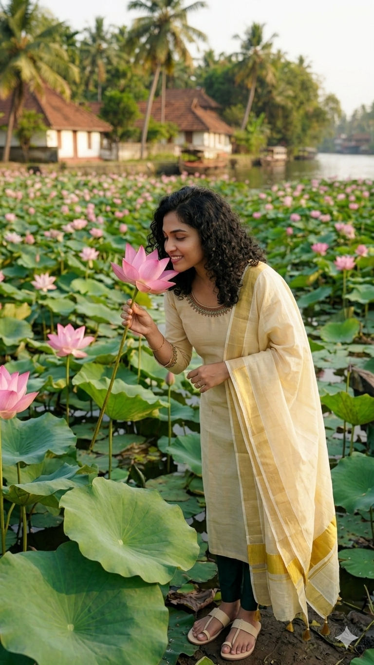 Beautiful Onam tissue Salwarsuit