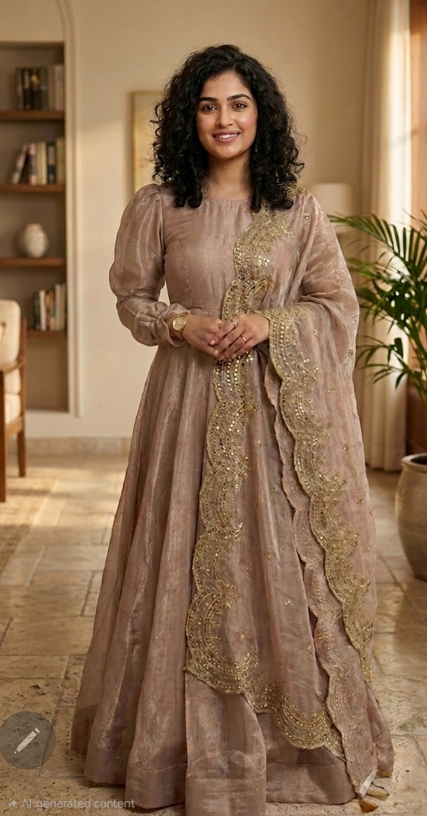 Jimmy Choo stylish gown with beautiful dupatta