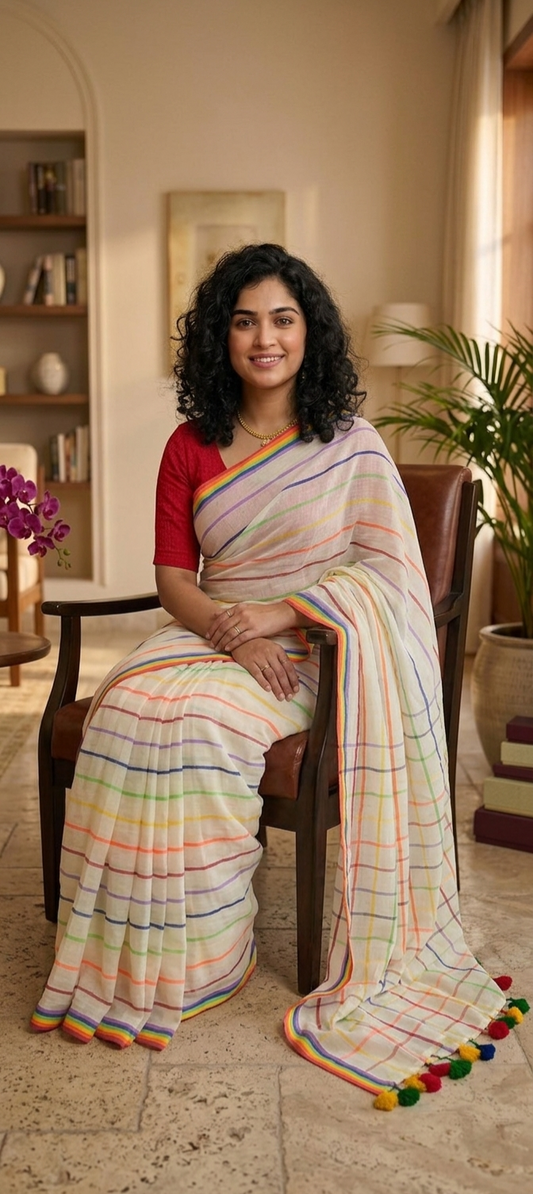 Beautiful Onam mulcotton saree