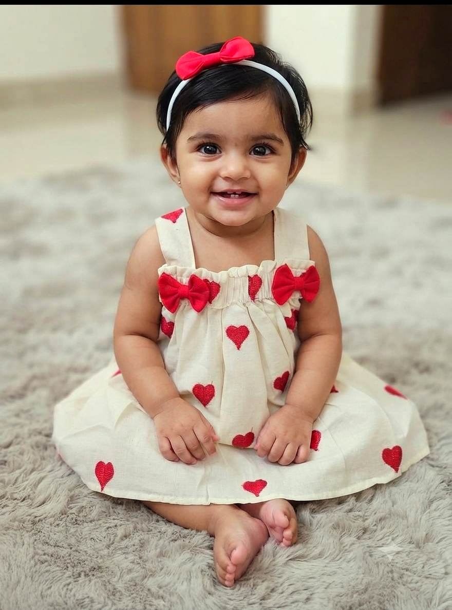 Baby Onam dress with hairband 💕