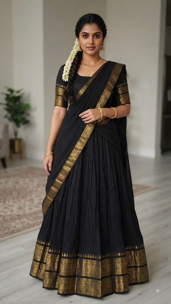 Beautiful Kanchi cotton dhavani (ready to wear)