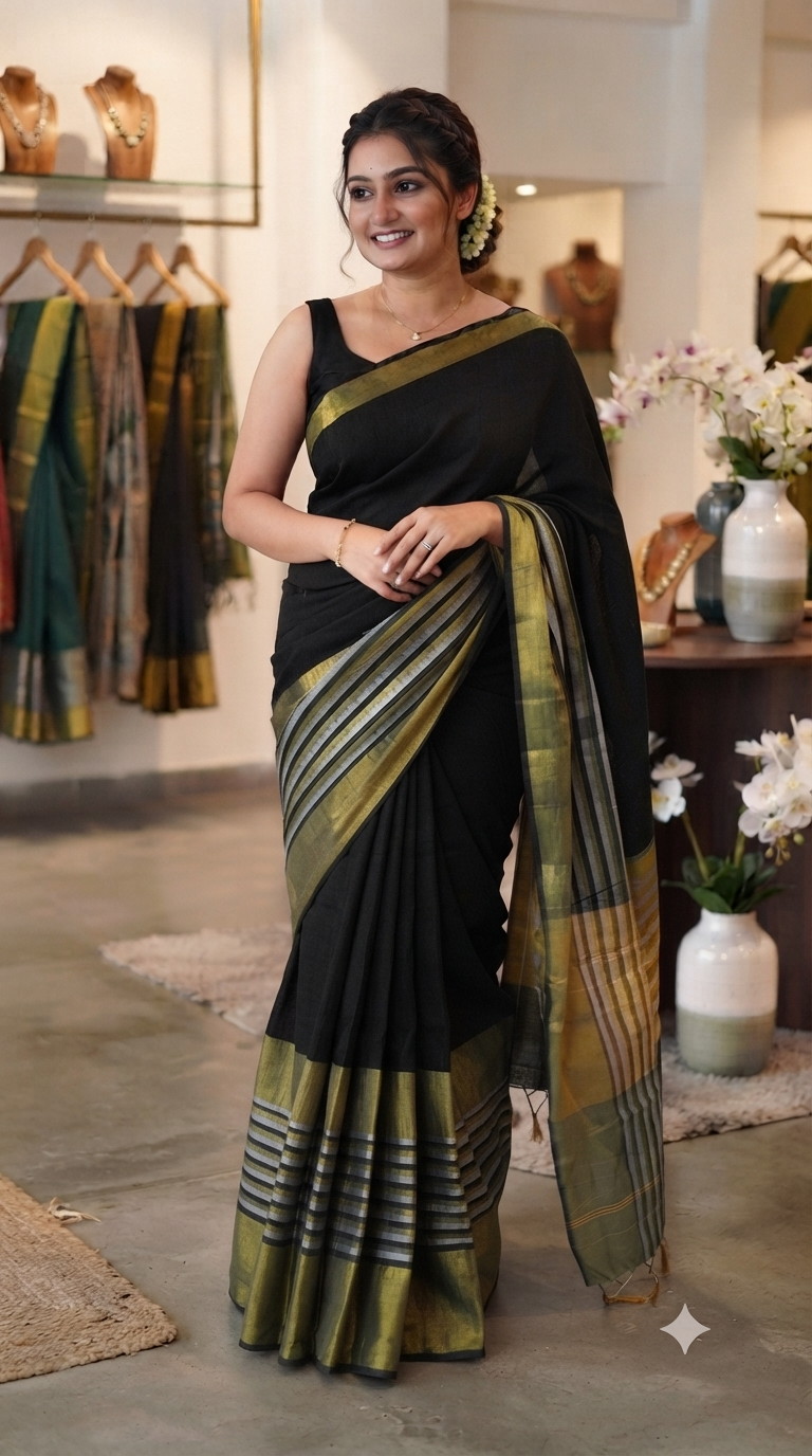 Beautiful khadi cotton saree 💕