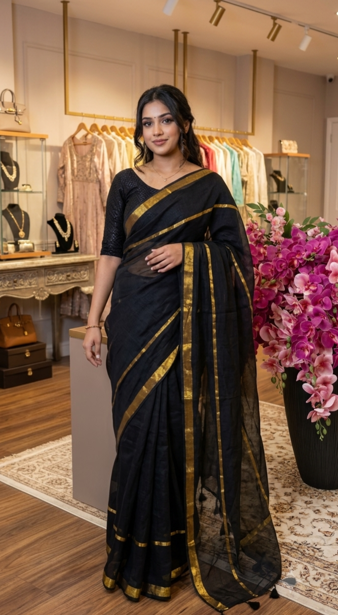 Mul cotton saree