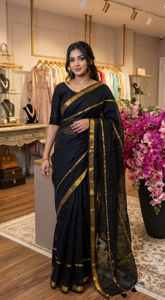 Mul cotton saree