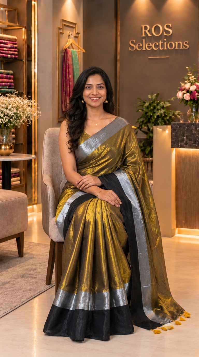 Classy Mul cotton saree with gold and silver borders 💕