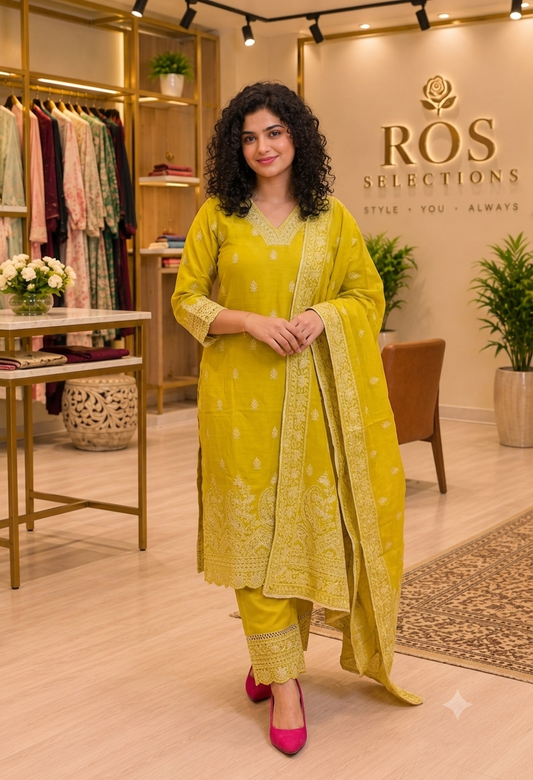 Women's heavy embroidered salwar set