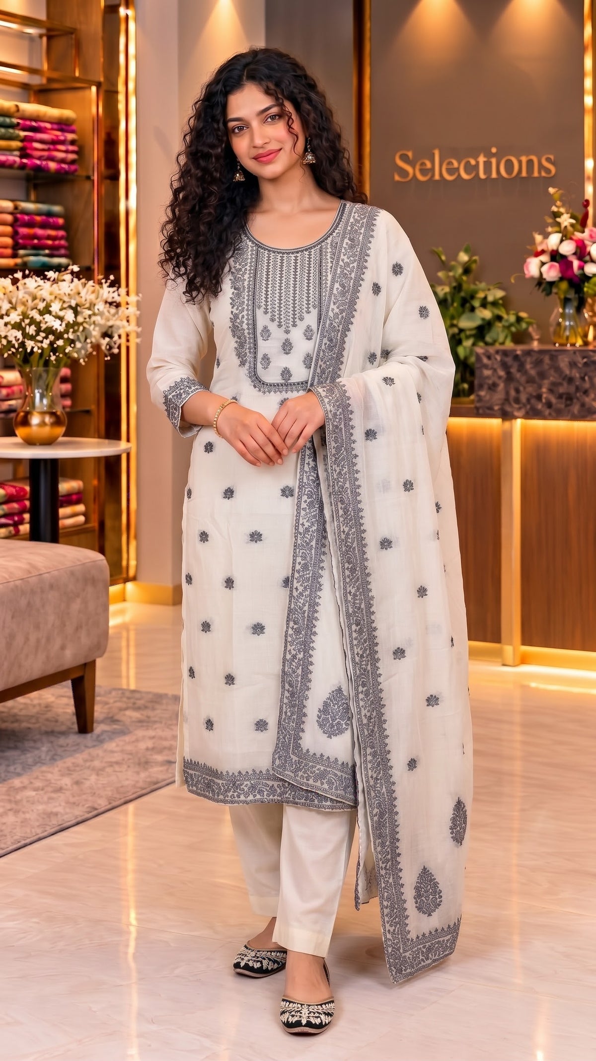 Women's Fully embroidered pure cotton Salwar set