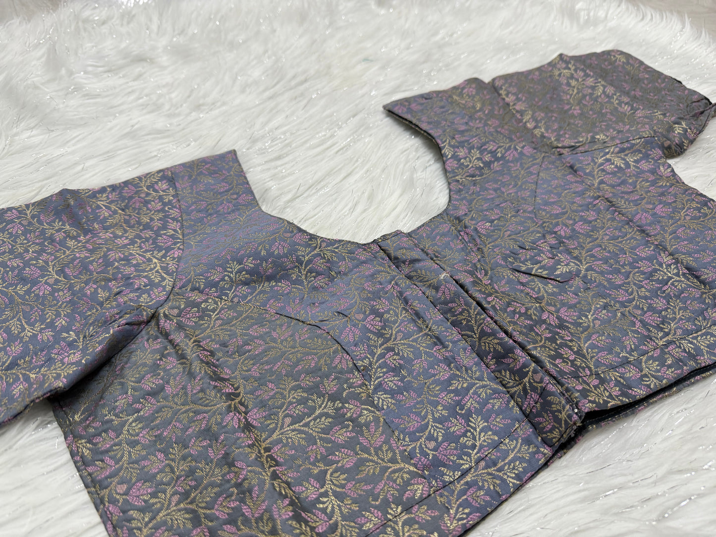 Brocade Ready to wear princess cut saree blouse
