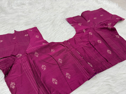 Purple Ready to wear princess cut saree blouse