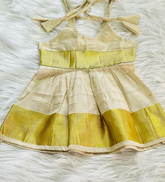 Onam kids Ckeck dress