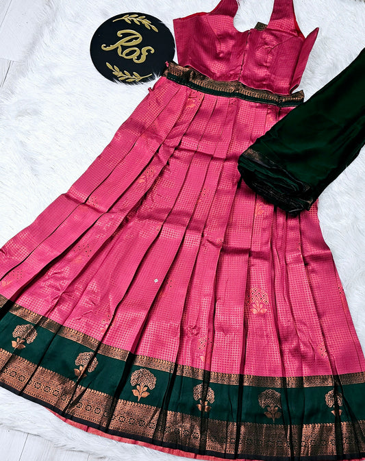 Dhavani with stitched blouse
