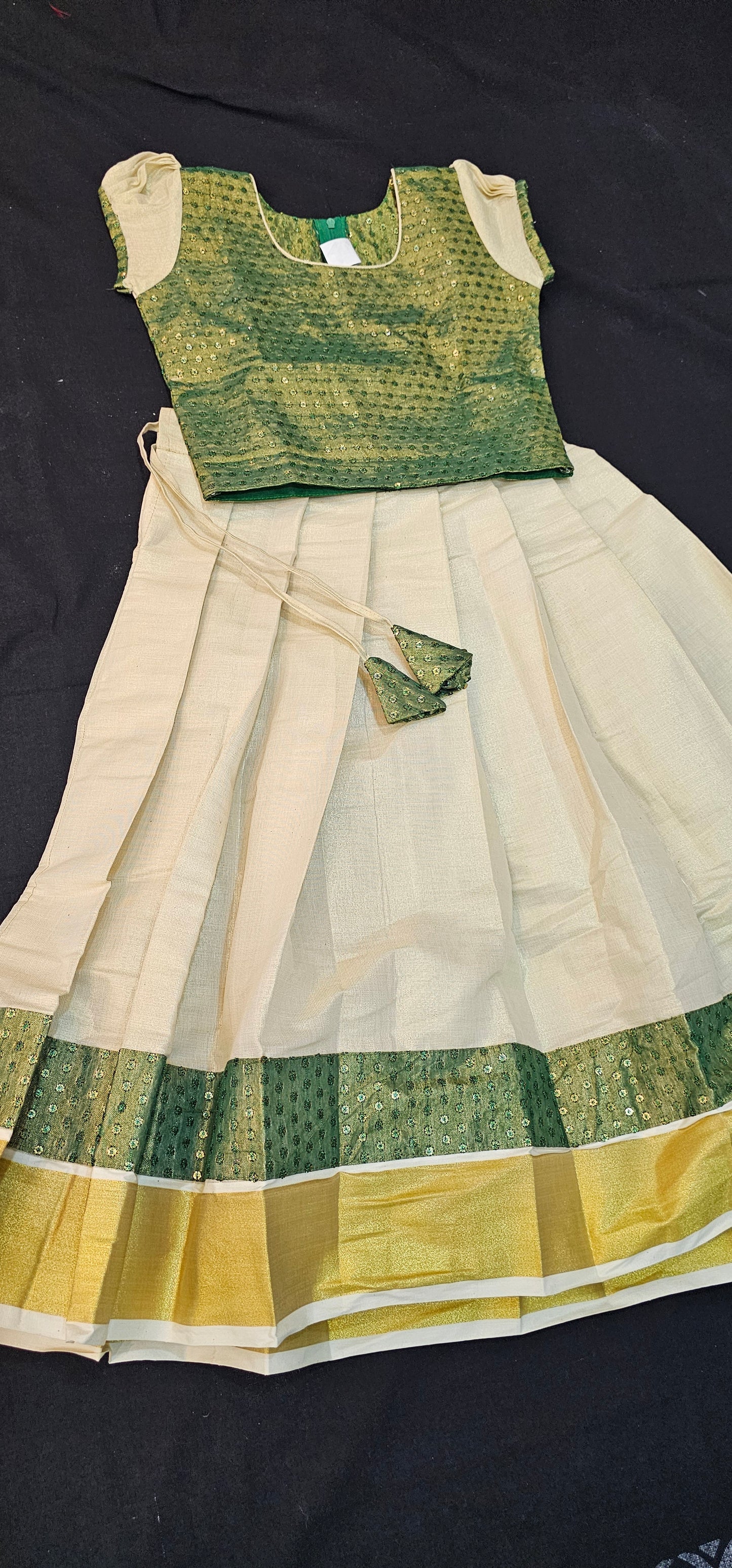 Girls Onam skirt and top