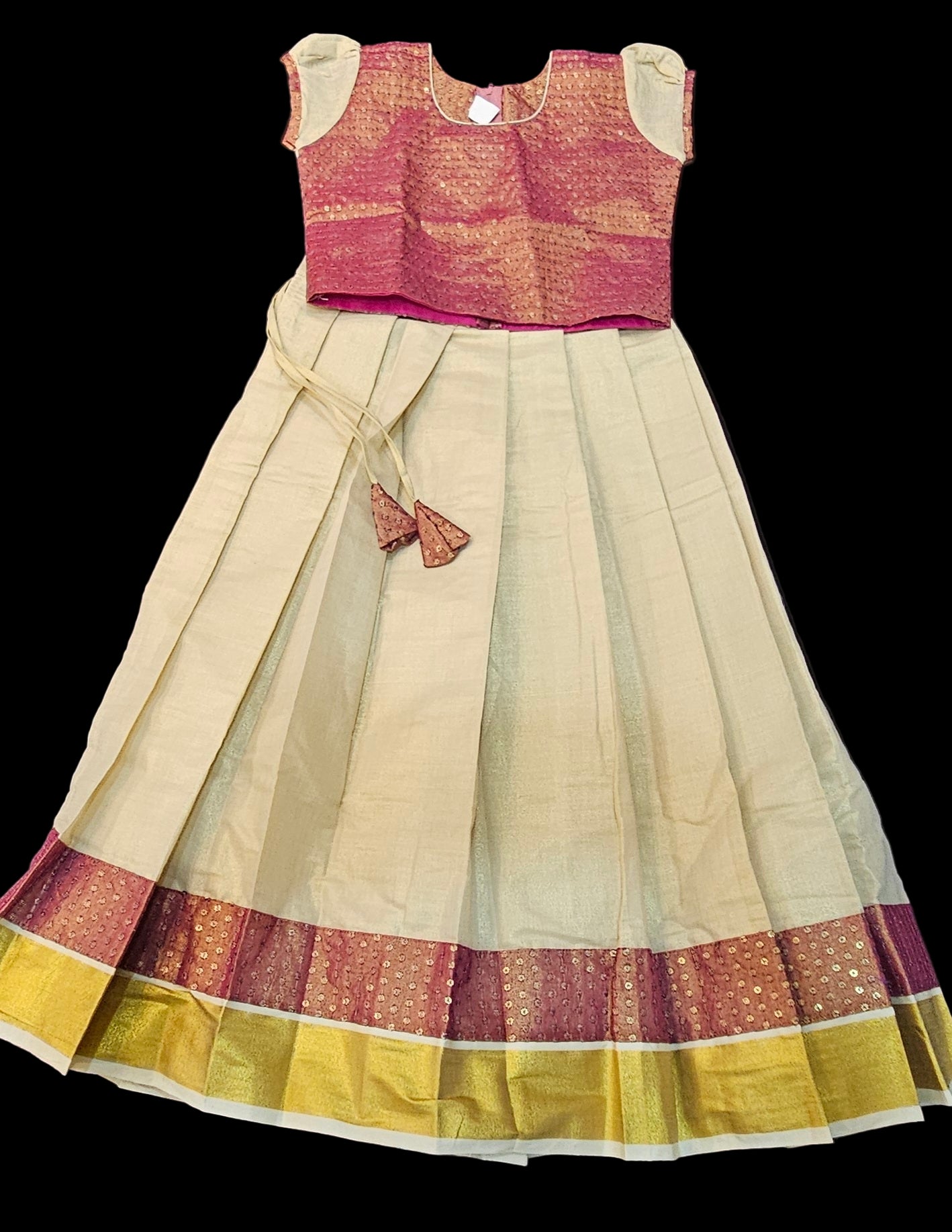 Girls Onam skirt and top