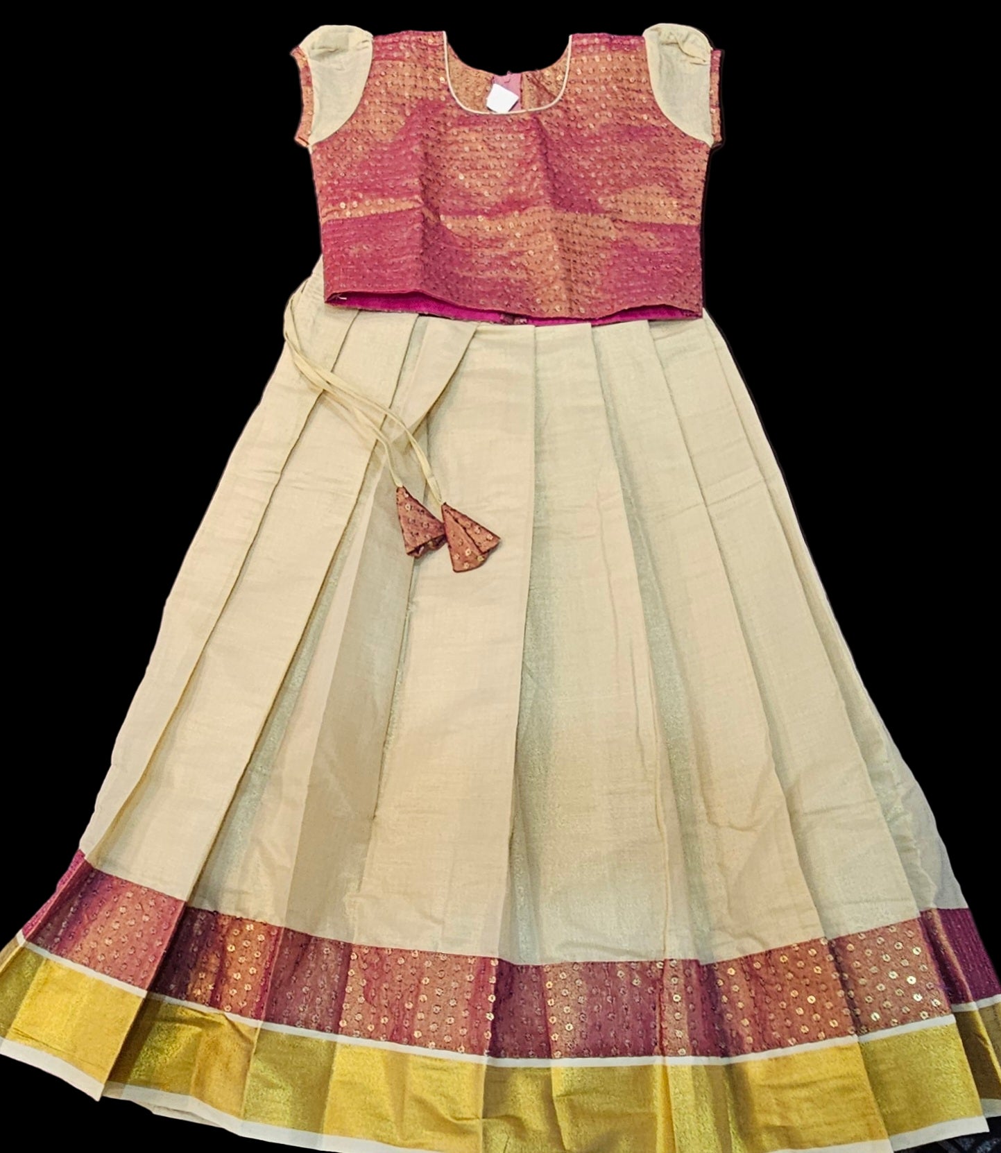 Girls Onam skirt and top