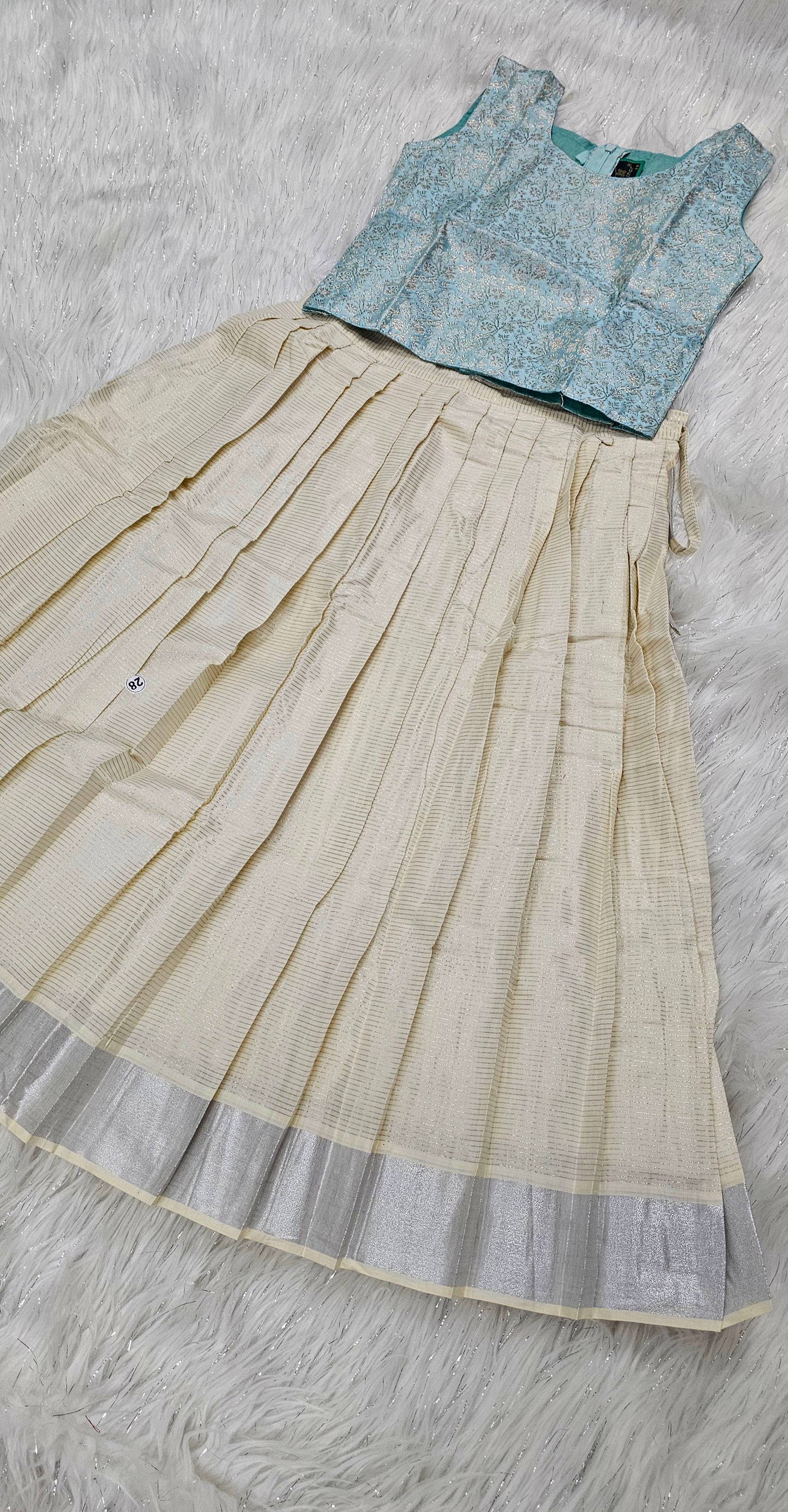 Beautiful soft brocade Top and skirt