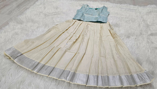 Beautiful soft brocade Top and skirt