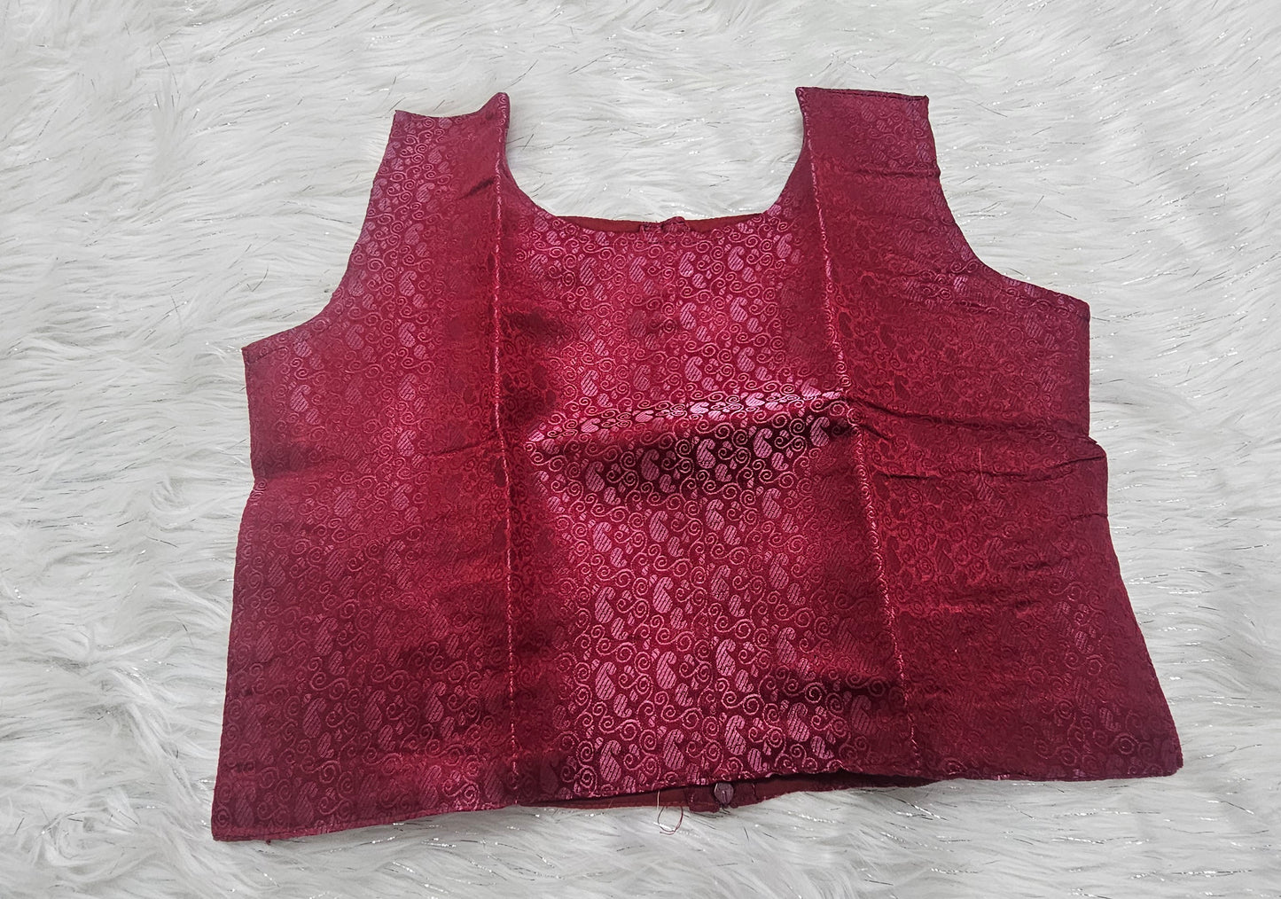 Elegant brocade crop top and skirt