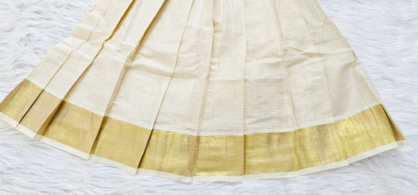 Kids Onam blouse and Skirt