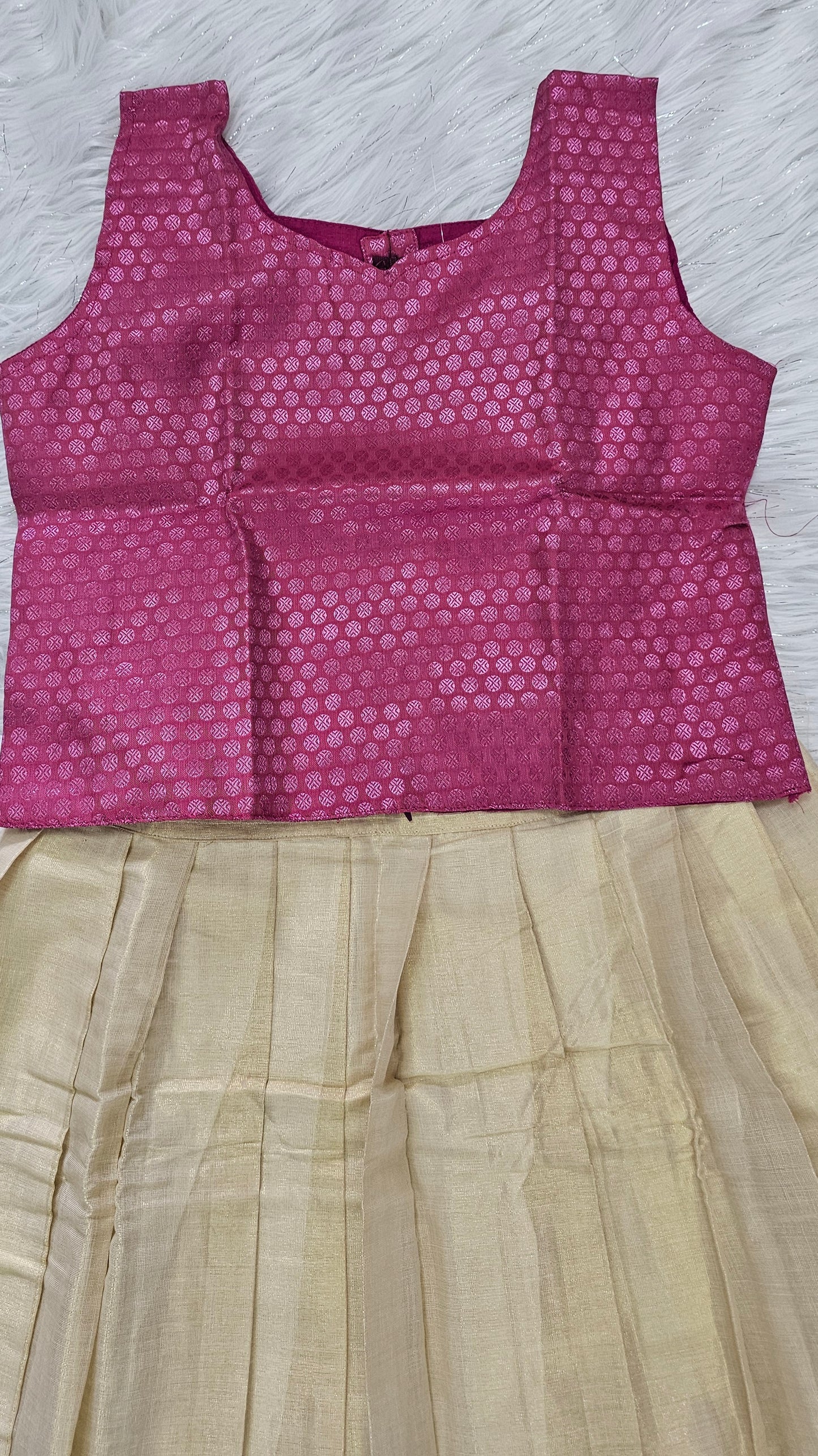 Beautiful Brocade crop top and  Tissue skirt
