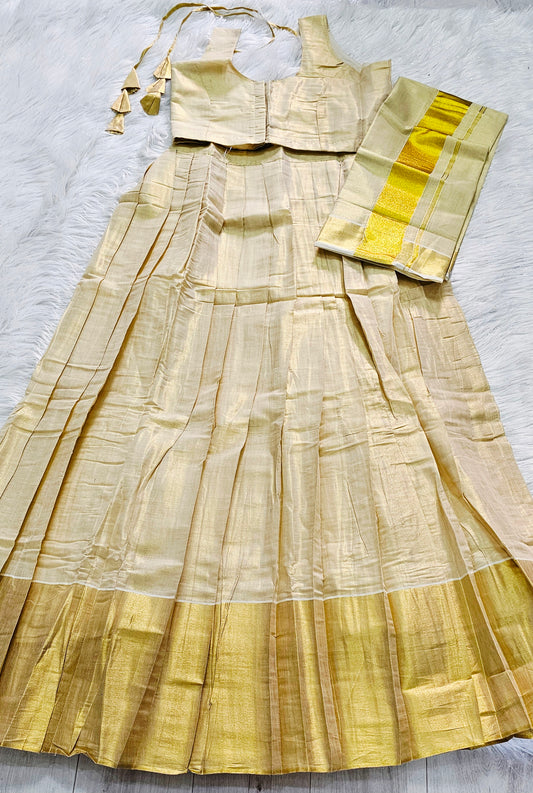 Classy  Dhavani for Onam or any occasion (Ready to wear)