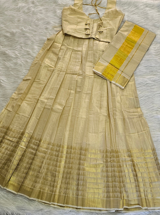 Soft tissue silk dhavani for Onam or any occasion
