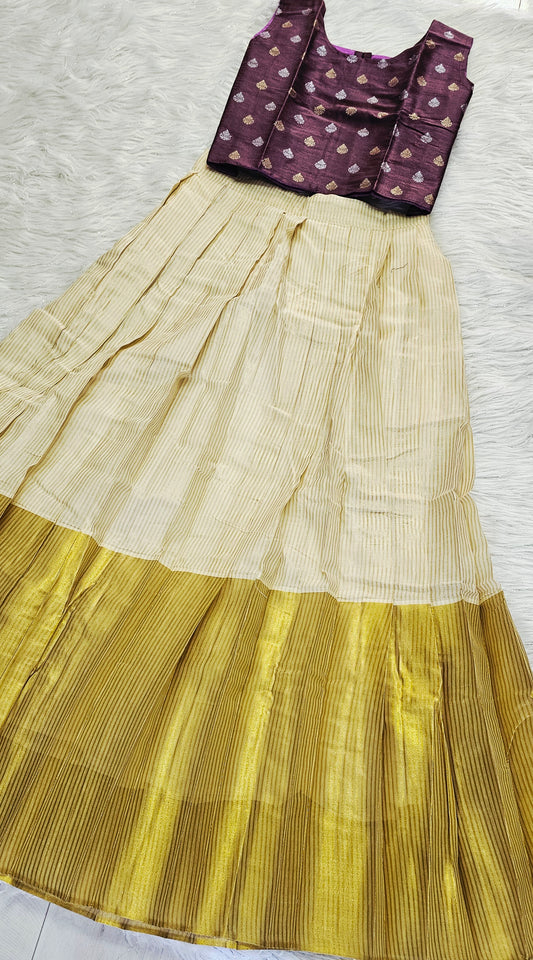 Beautiful Onam top and skirt