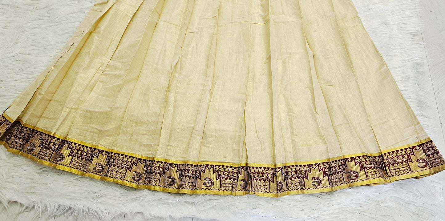 Elegant Onam skirt and top