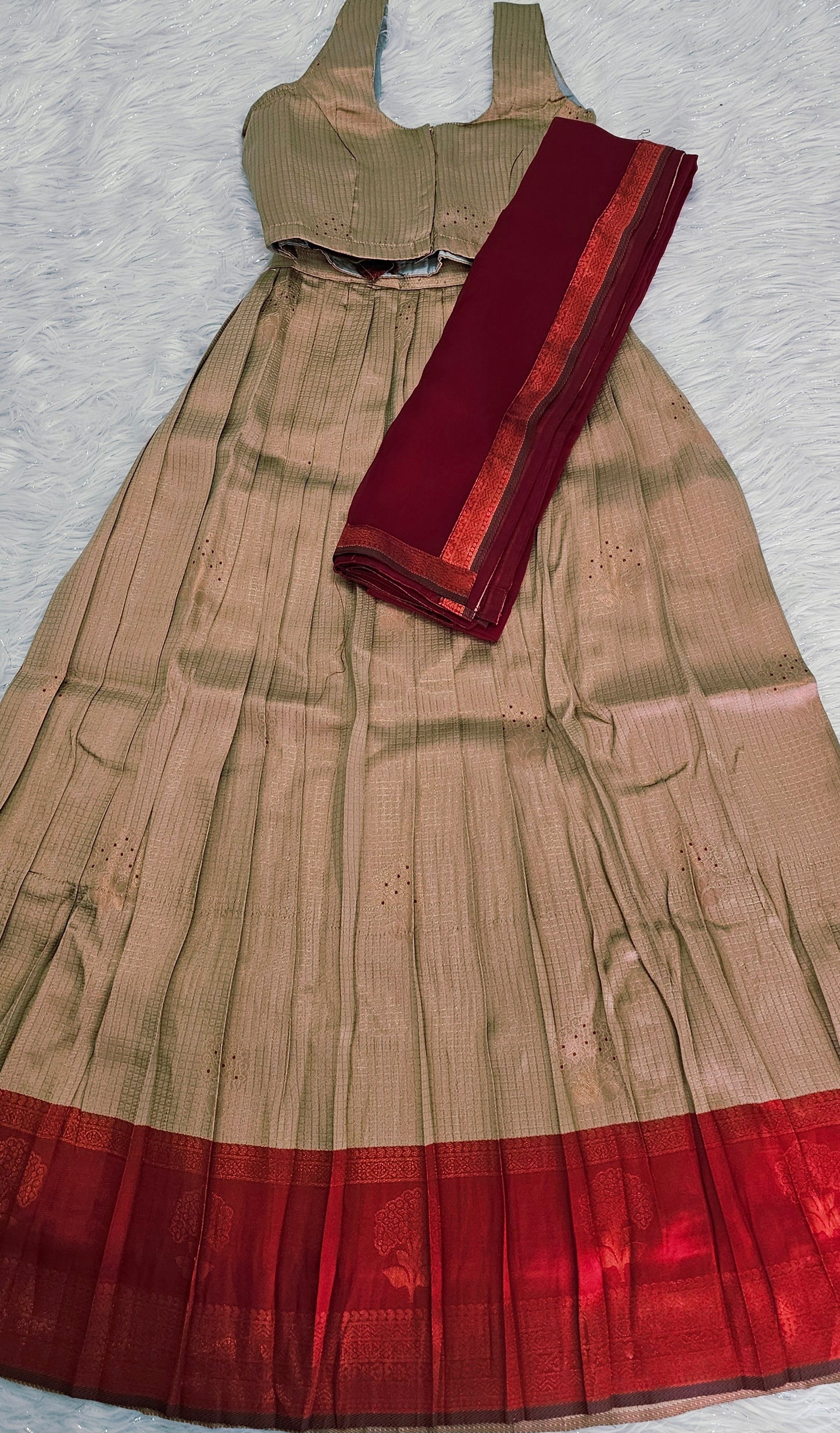 Ready to wear Soft silk Dhavani