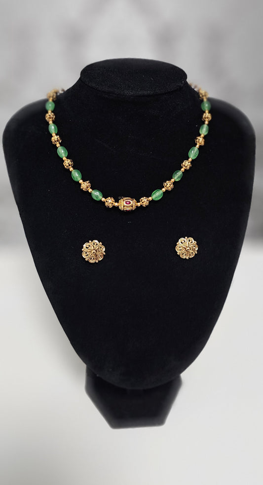 Classic premium beads necklace set