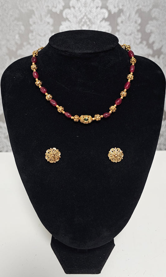 Classic premium beads necklace set