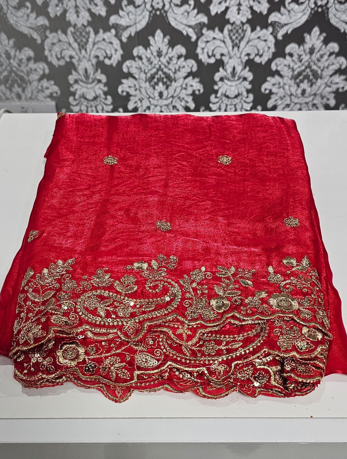 Crush silk saree with readymade blouse 💕