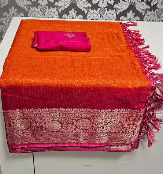 Mysore silk saree with blouse piece