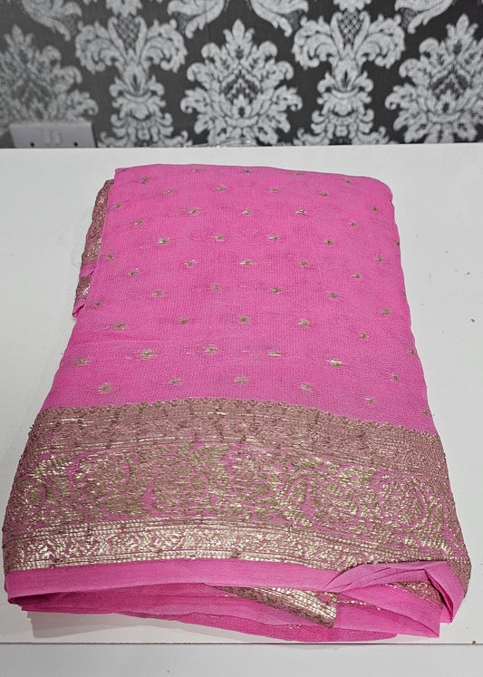 Viscose georgette saree