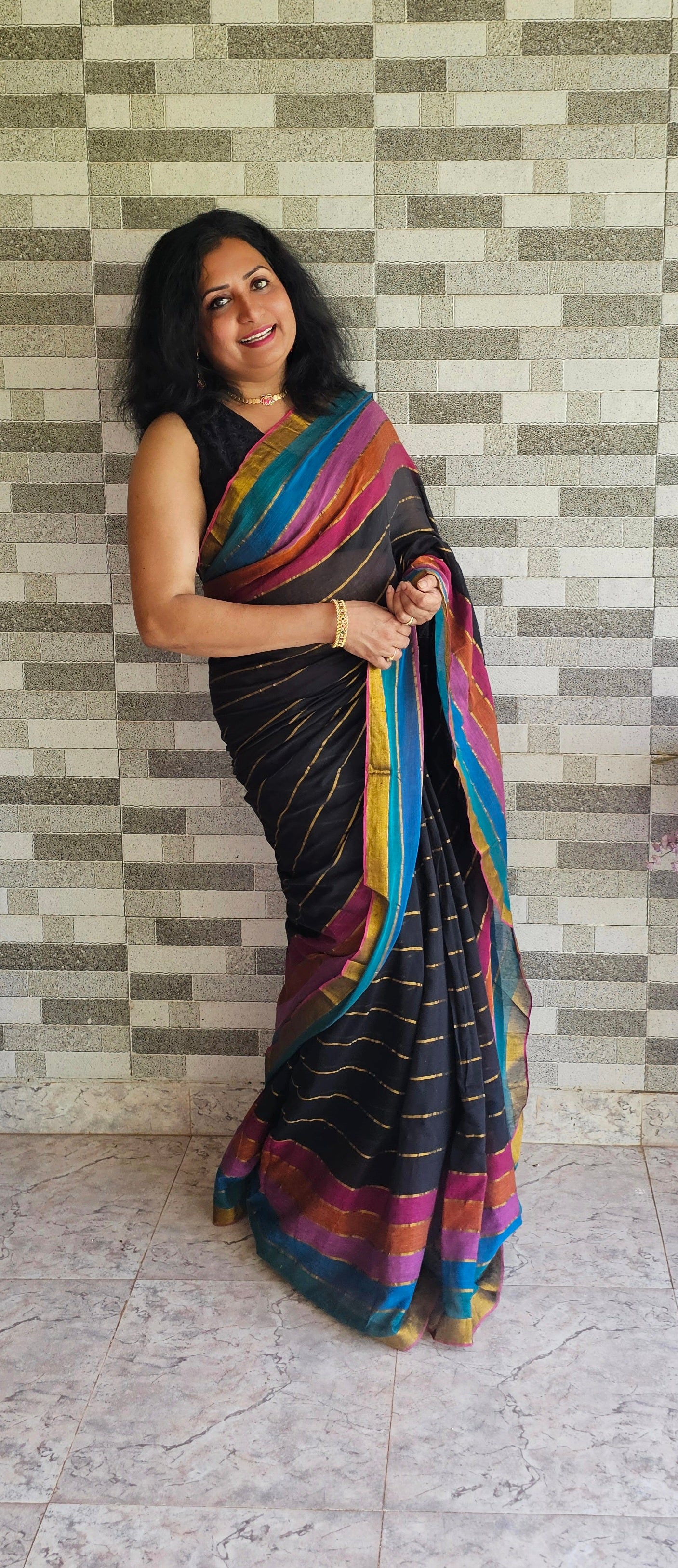 Stunning mulcotton saree