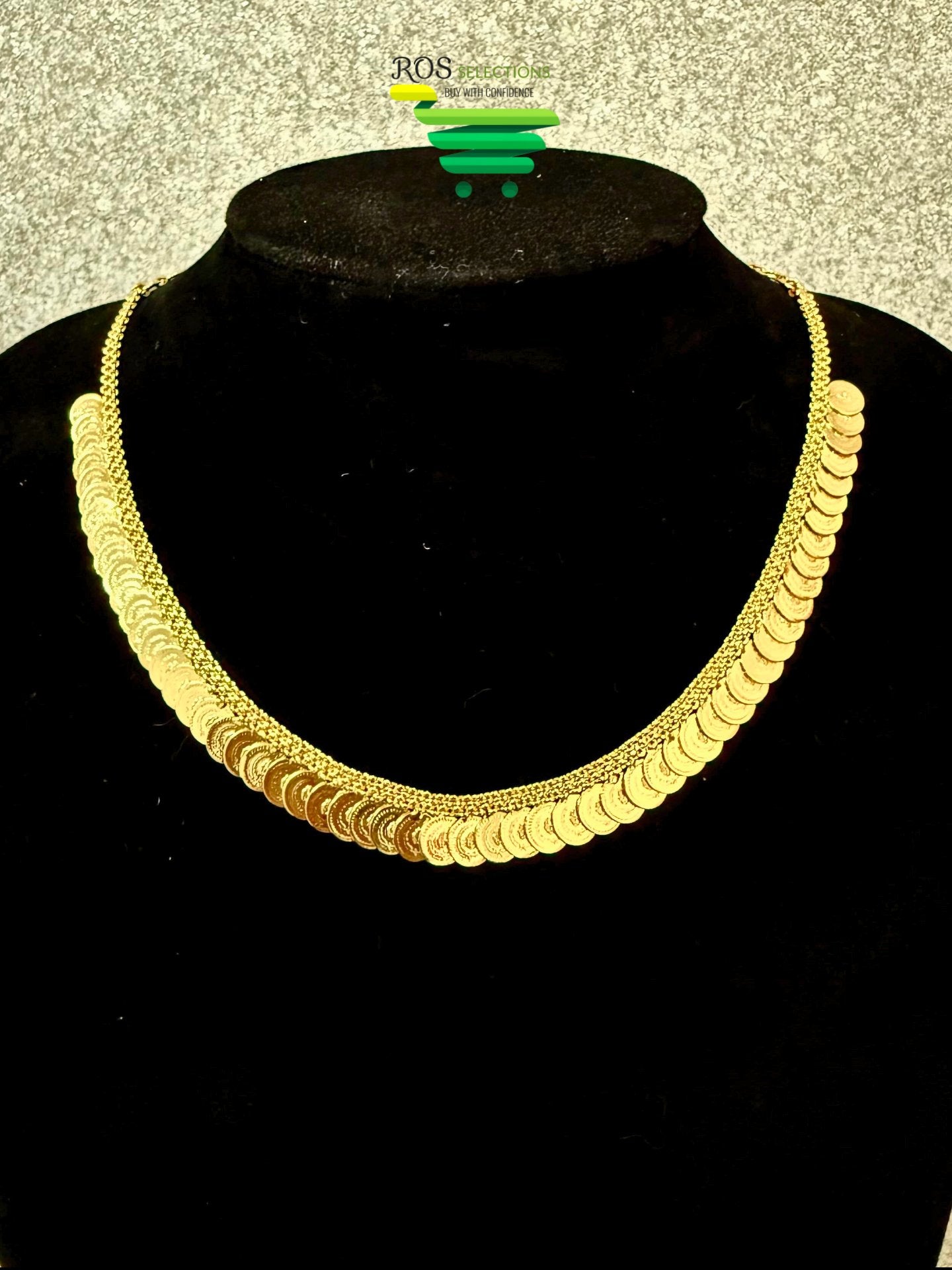 Gold plated coin necklace