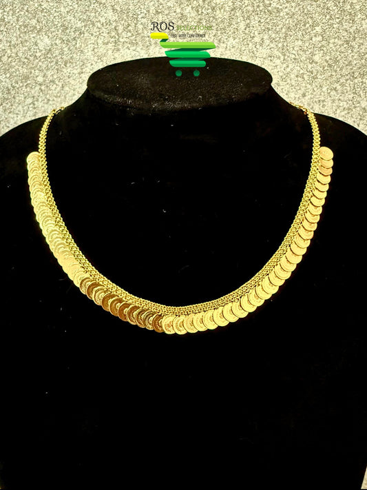 Gold plated coin necklace
